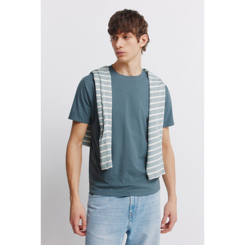 SPRINGFIELD Pánske Slim Fit tričko z materiálu Lycra 68525164