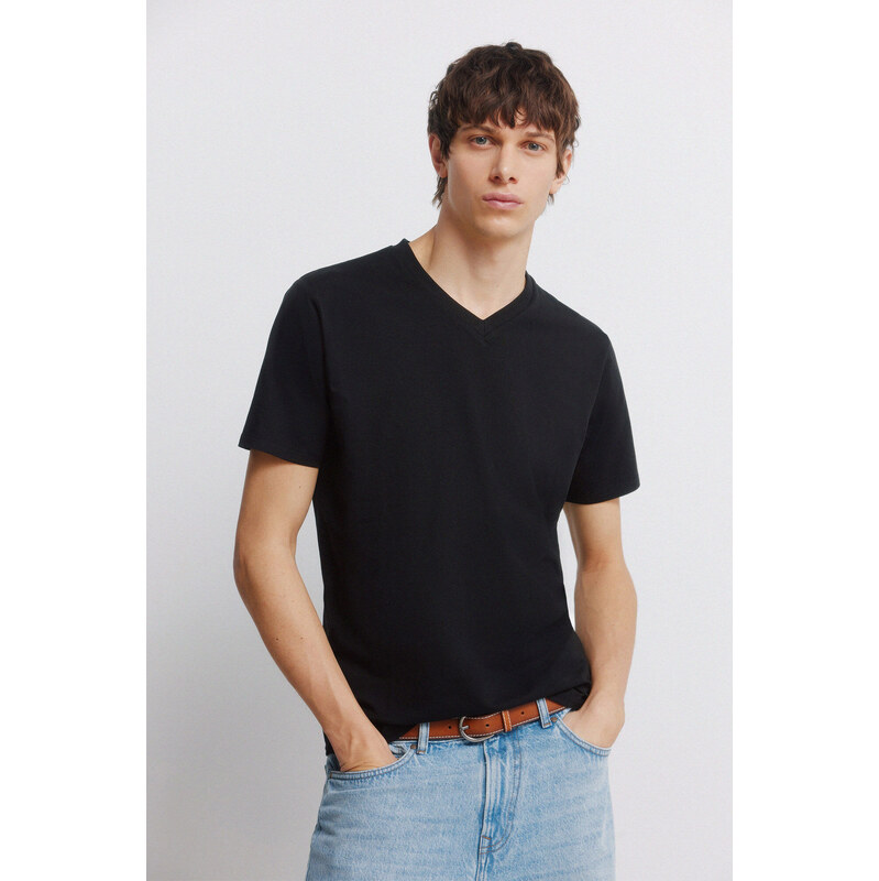 SPRINGFIELD Pánske Slim Fit tričko z materiálu Lycra 68525210