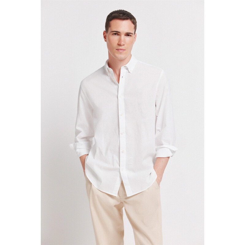 SPRINGFIELD Pánska ľanová košeľa 68525224