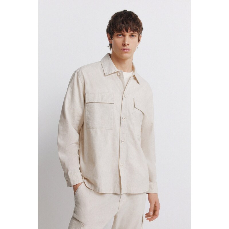 SPRINGFIELD Pánska ľanová košeľa 68525229