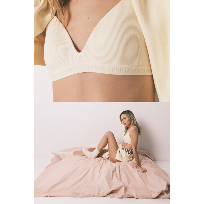 womensecret Žltá trojuholníková podprsenka s výstužou 68525306