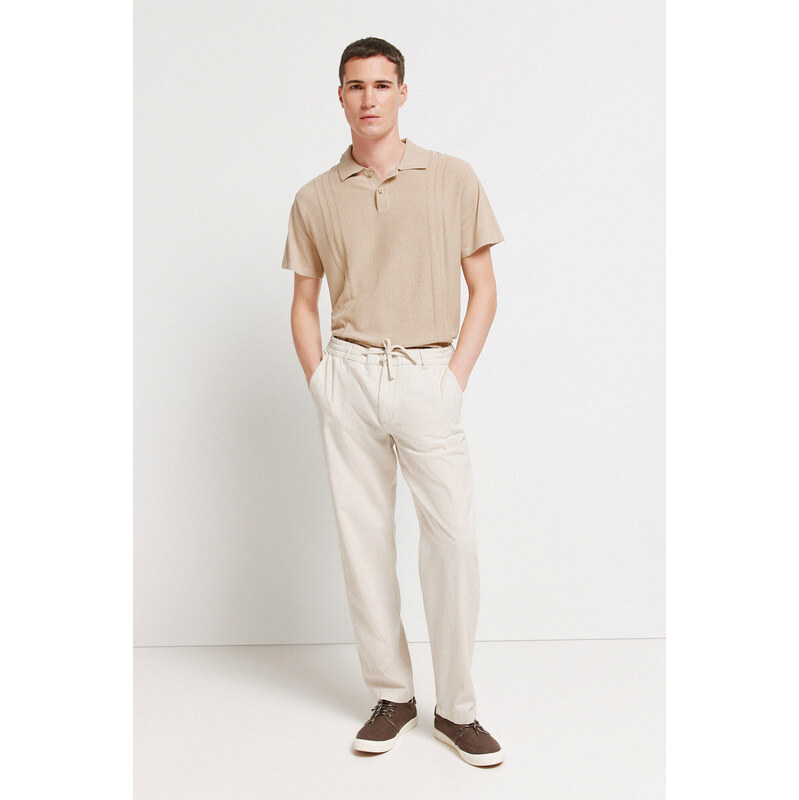 SPRINGFIELD Ľanové Comfort Fit Chinos nohavice 68525384