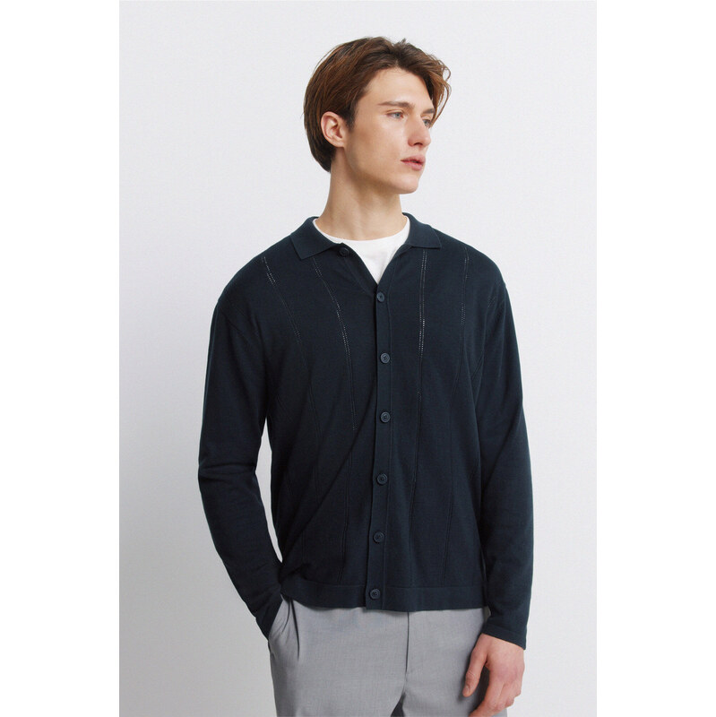 SPRINGFIELD Pánsky polo kardigan 68525397