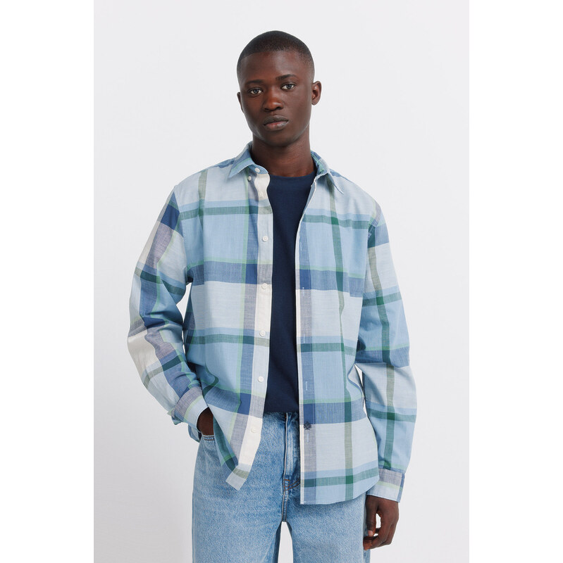 SPRINGFIELD Pánska bavlnená kockovaná košeľa 68525406