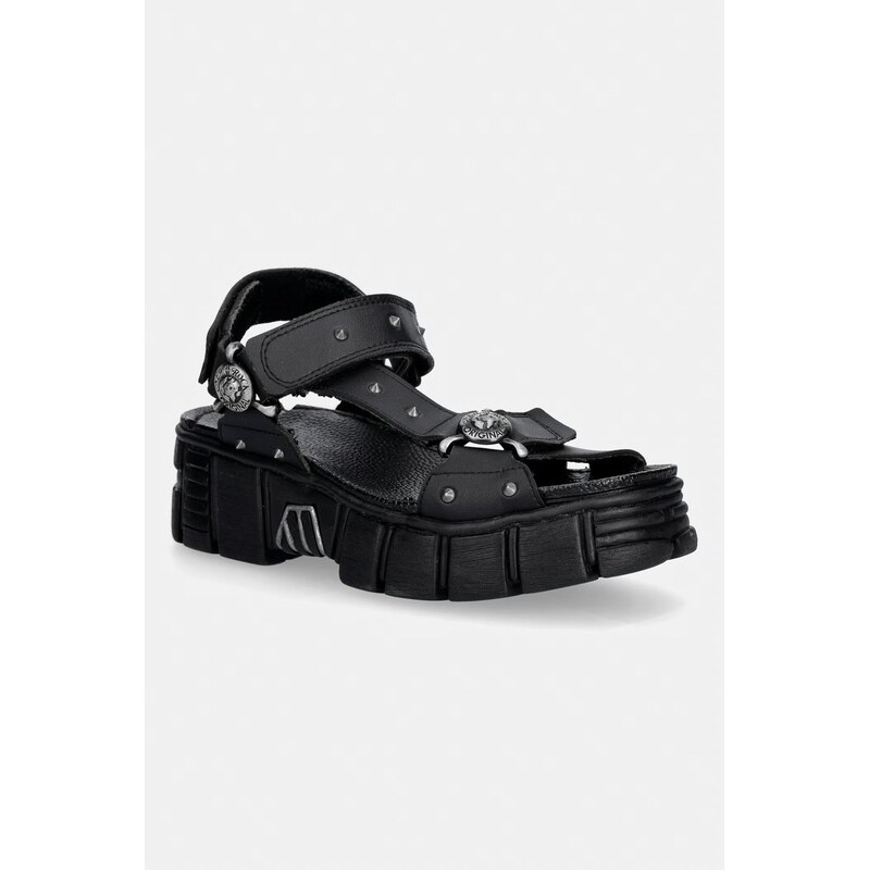 New Rock sandále na platforme dámske VEGAN NEGRO, TOWER CASCO NEGRO 68528108