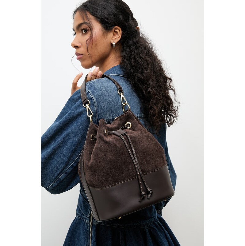 Answear.LAB Kabelka typu vak dámska semišová 68530430