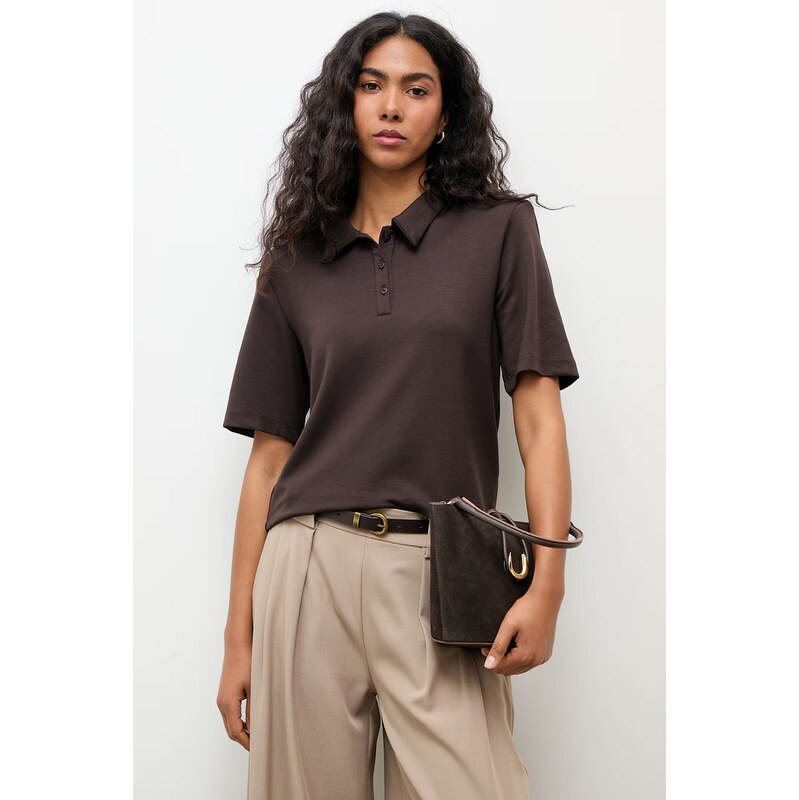 Answear.LAB polo tričko dámske s viskózou 68530465