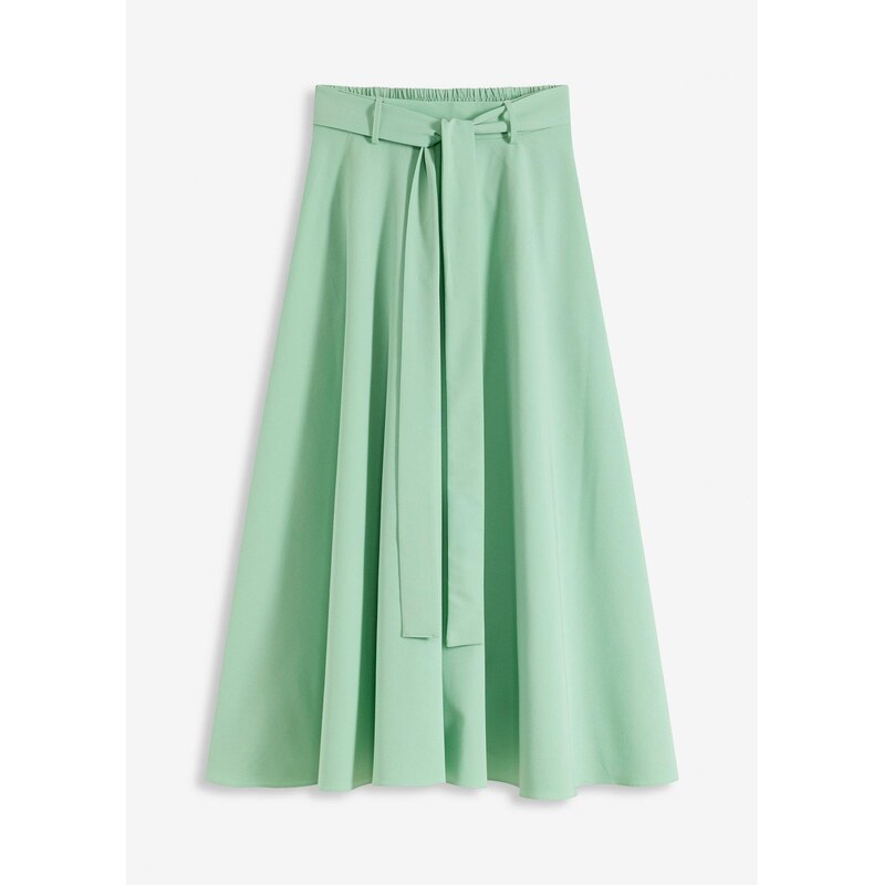 bonprix Maxi sukňa z viskózového mixu, farba modrá 62972649
