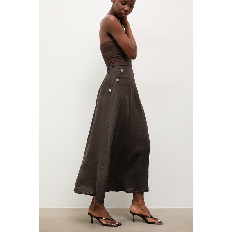 Answear.LAB ľanová sukňa 68528277