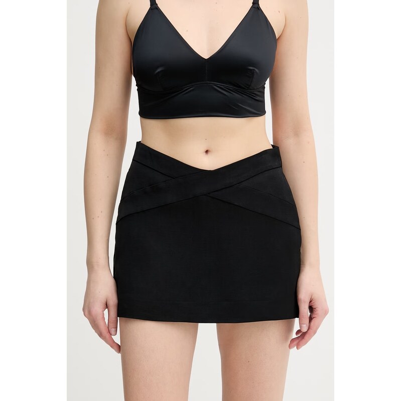 Karl Lagerfeld sukňové nohavice s ľanom Karl Lagerfeld Studio 68530114