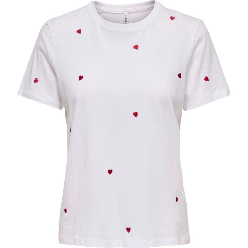 ONLY Tričko ONLKetty červená / biela 62706563