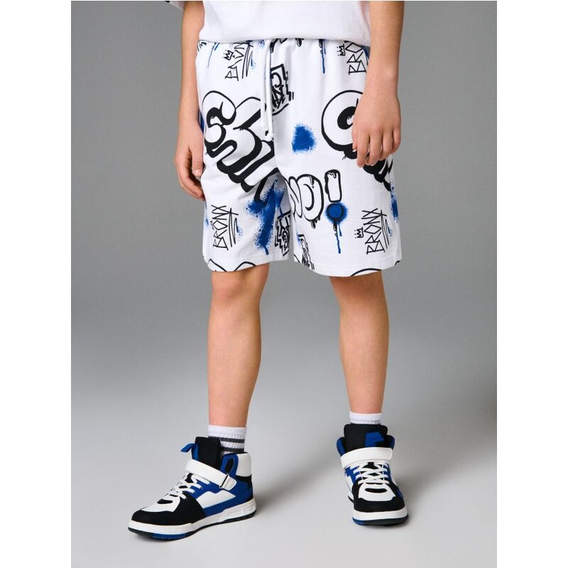 Sinsay - Voľné šortky - biela 68535366