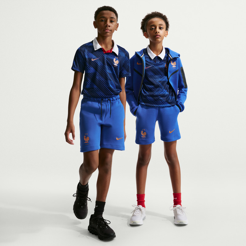 FFF Tech Fleece Older Kids (Boys) Nike Football Shorts - Blue - Cotton 68531205