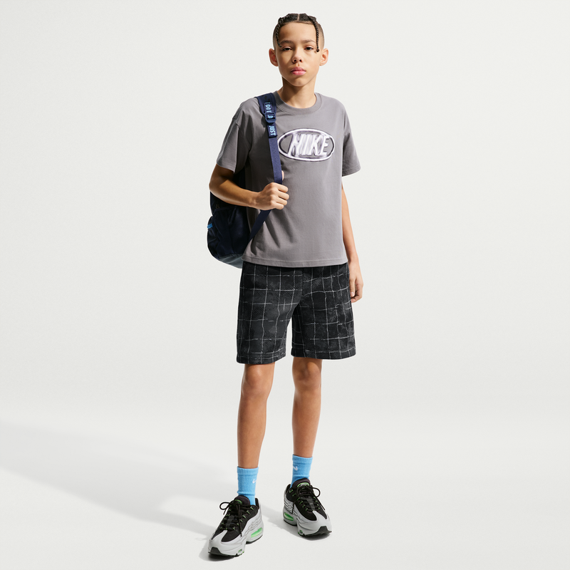 Nike Tech Fleece Older Kids (Boys) Shorts - Grey - Cotton/Polyester 68531395
