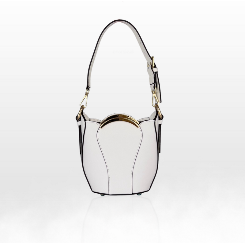 CROMIA MELIA kožená kabelka biela 68532691