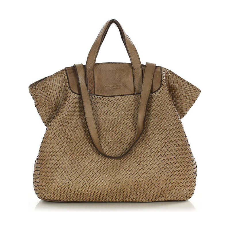 E-shop MARCO MAZZINI Béžová pletená shopper kabelka