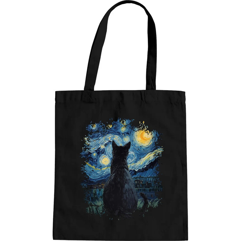 E-shop Garibald Kočka inšpirovaná Van Goghom - taška s potlačou
