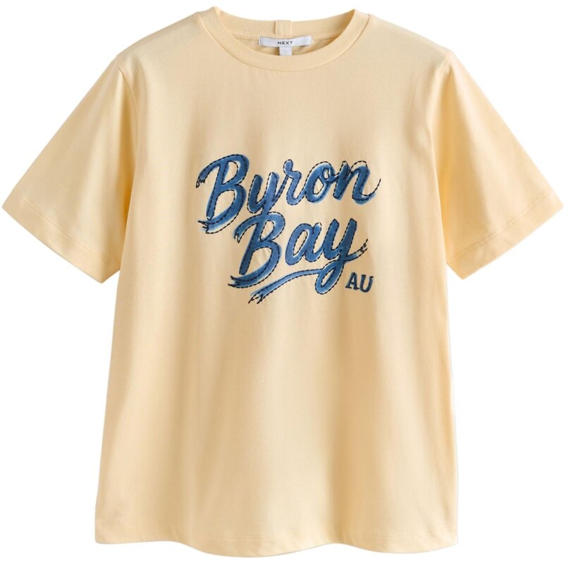 Next Tričko enciánová / pastelovo žltá / čierna 68535823