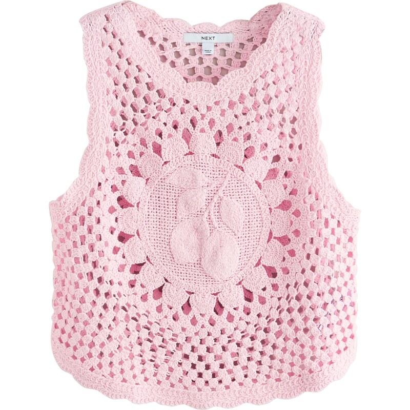 Next Vyšívaný top ružová 68535837