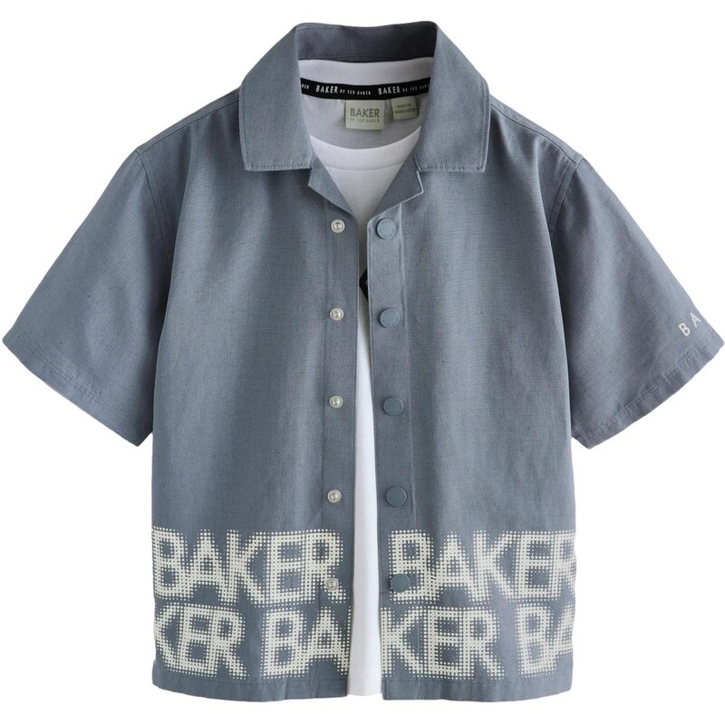 Baker by Ted Baker Košeľa sivá / biela 68535776