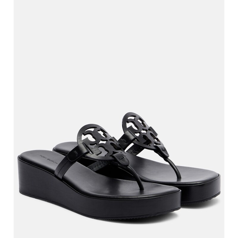 Tory Burch Miller leather platform thong sandals 68534602
