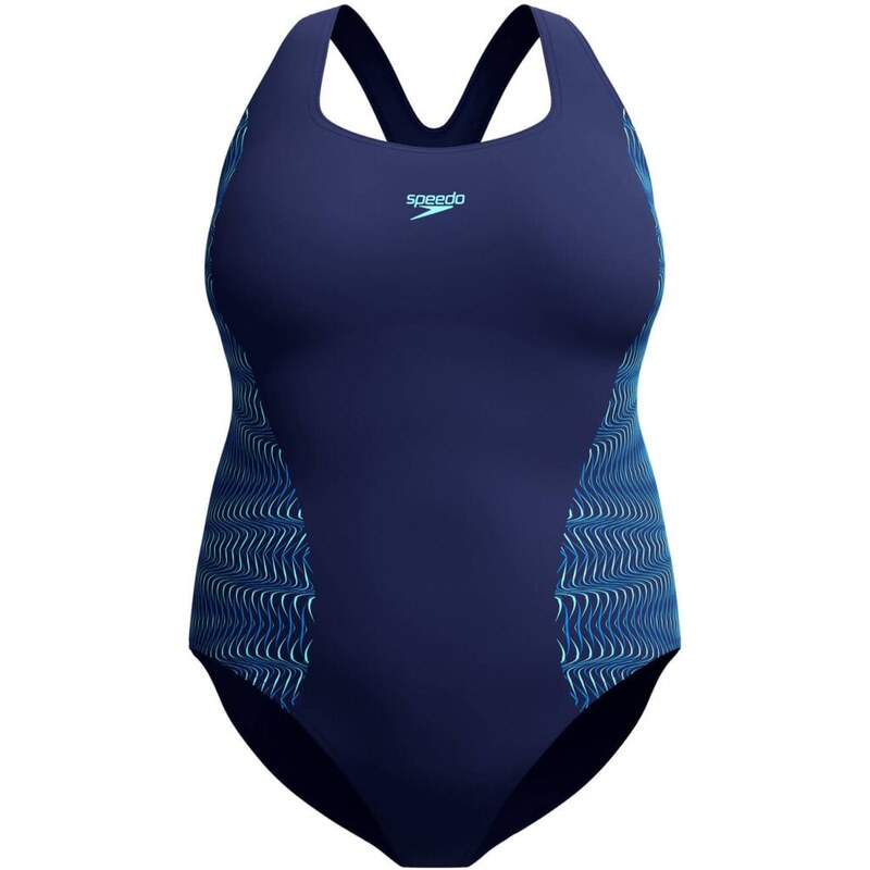 Jednodielne plavky Medalist Speedo, väčšie veľkosti nám.modrá/modrá 68536269