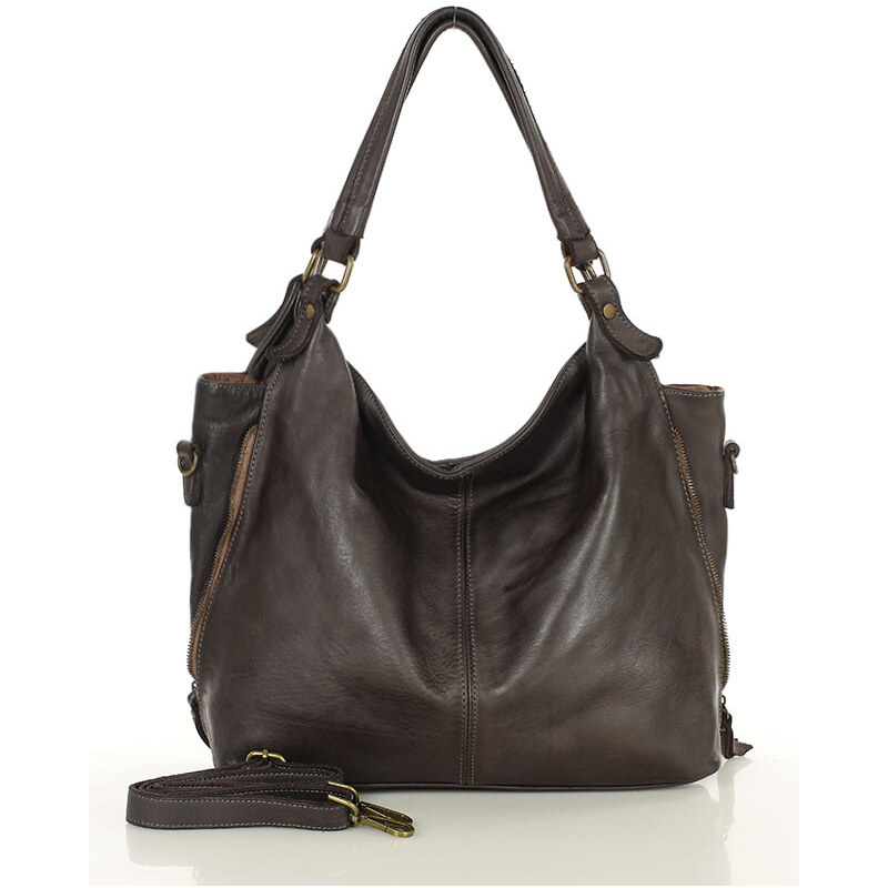 GENUINE LEATHER MARCO MAZZINI Prémiová kožená taška | čierna v47i 68537844