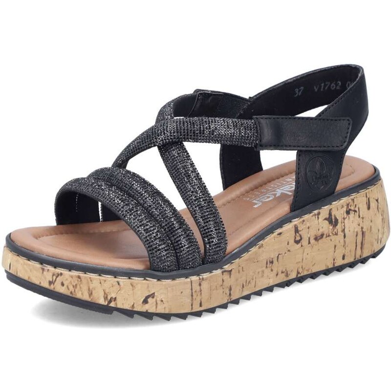 E-shop Dámske sandále RIEKER V1762-00 čierna S6