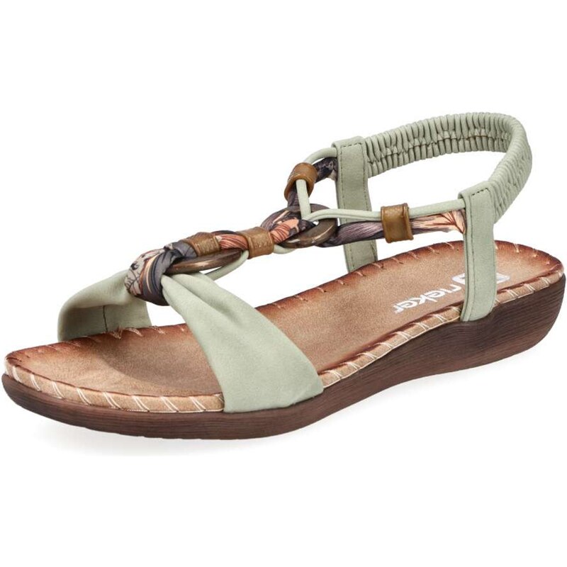 E-shop Dámske sandále RIEKER V7568-52 zelená S6