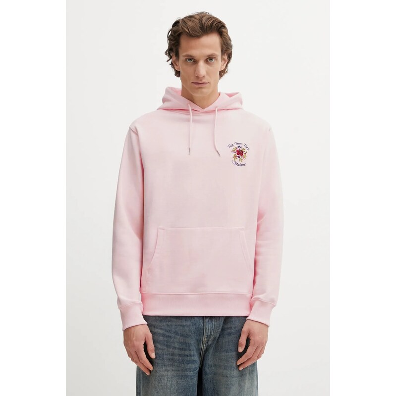 Bavlnená mikina Drôle de Monsieur Hoodie Slogan Rose 68541110