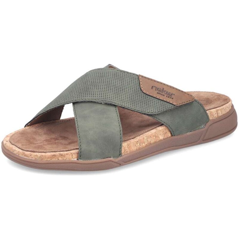 Pánske šľapky RIEKER 27070-54 zelená S6 68541188
