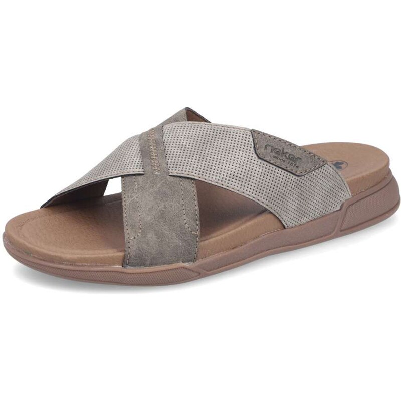 Pánske šľapky RIEKER 27080-25 sivá S6 68541189