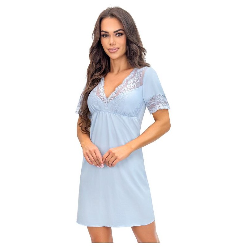 Donna Luxusná nočná košieľka Linda svetlomodrá 68550792