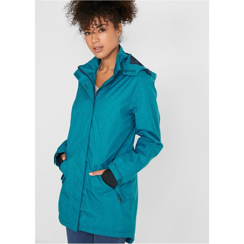 bonprix Parka bunda, funkčná, nepremokavá, farba modrá 45337113