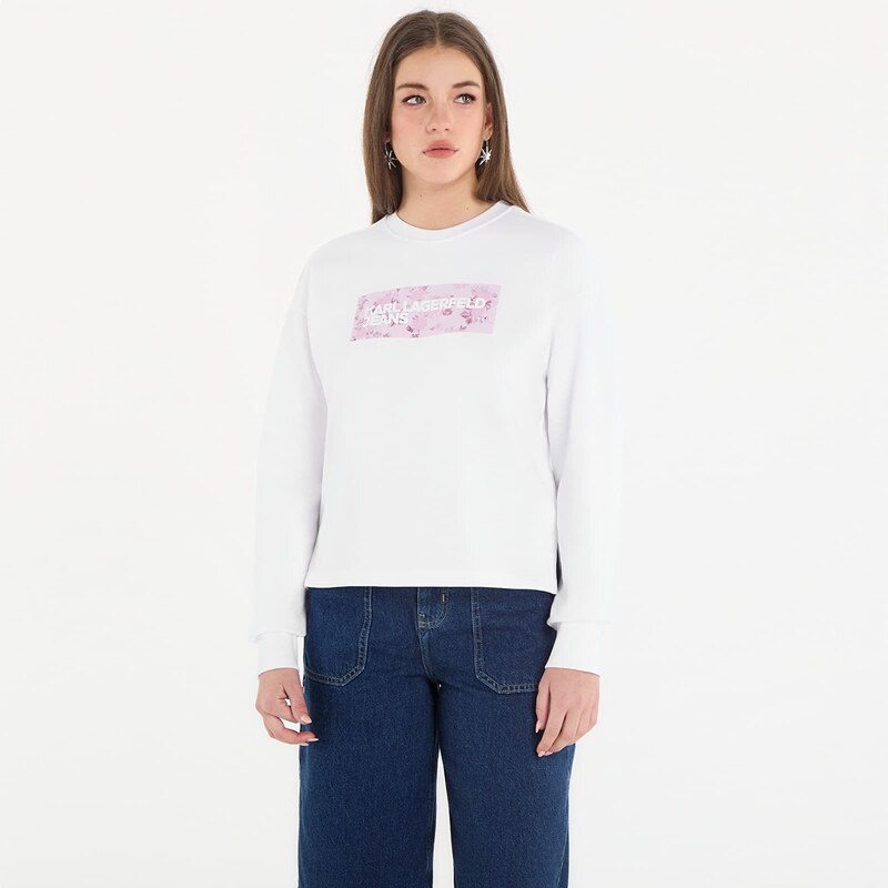 Mikina Karl Lagerfeld Jeans Reg Floral Logo Sweat White L 68542401