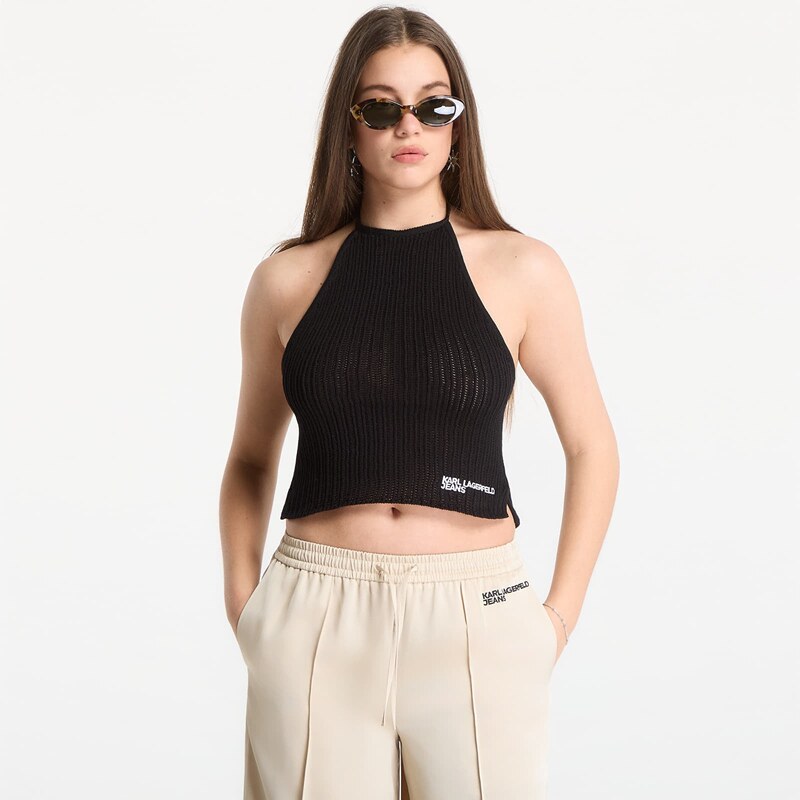 Karl Lagerfeld Jeans Textured Top Black S 68542379