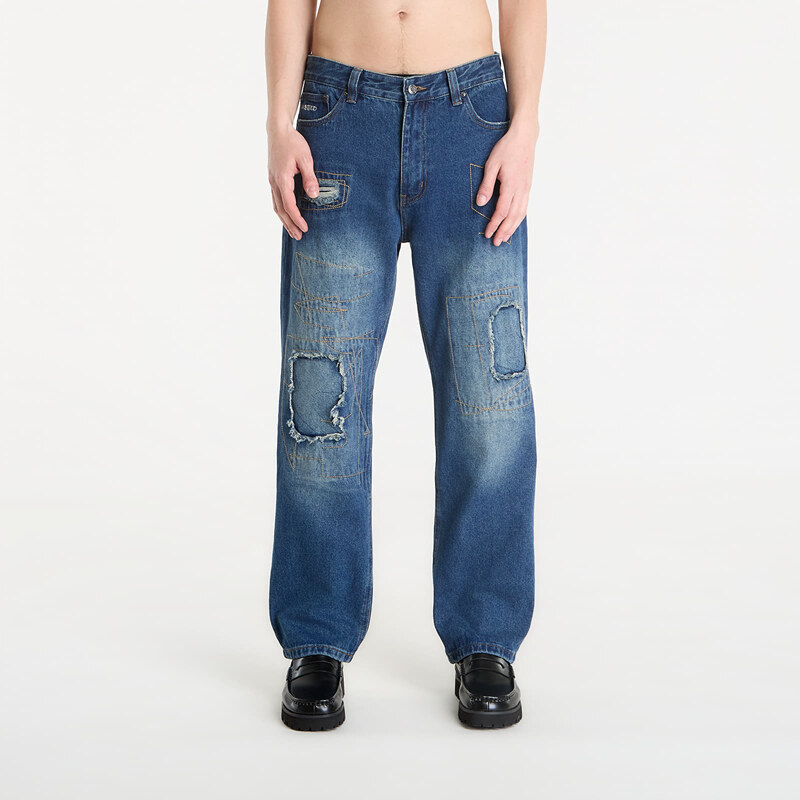 Džínsy Wasted Paris M Ripped Manc Faded Washed Blue 34 68542299