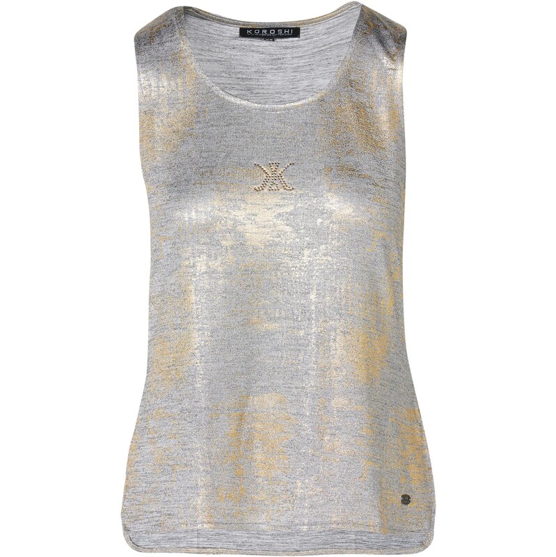 KOROSHI Top zlatá / sivá 63153655