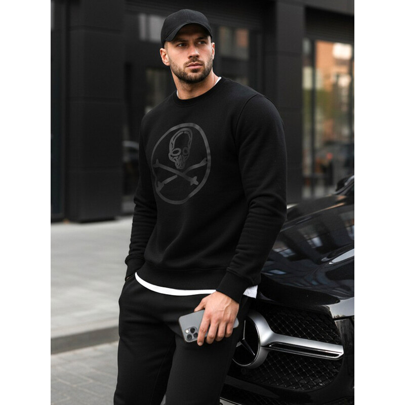 BASIC Dstreet pánska mikina s potlačou čierna 68546321