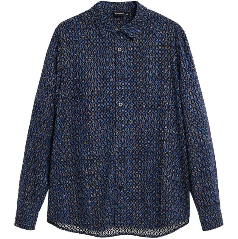 Desigual Košeľa modrá / námornícka modrá / čierna 68547447