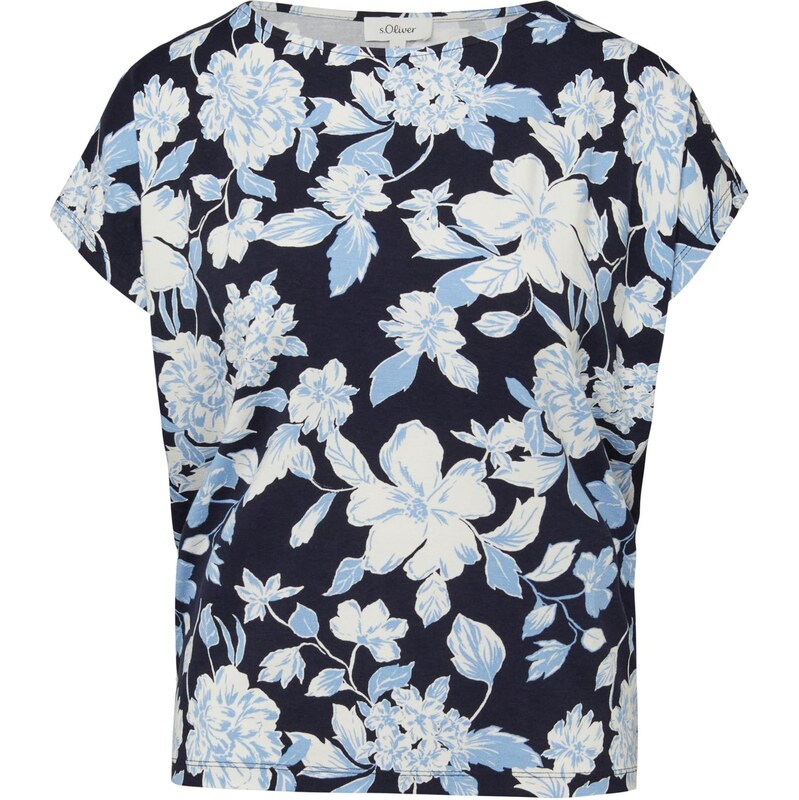s.Oliver Tričko námornícka modrá / svetlomodrá / biela 68548037