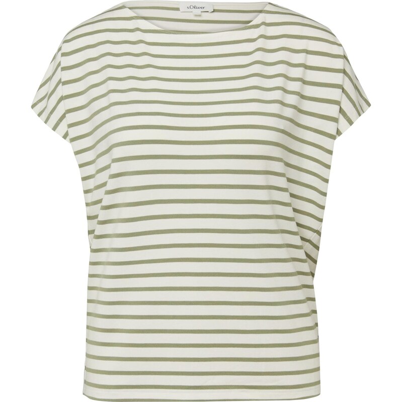 s.Oliver Tričko krémová / kaki 68548039