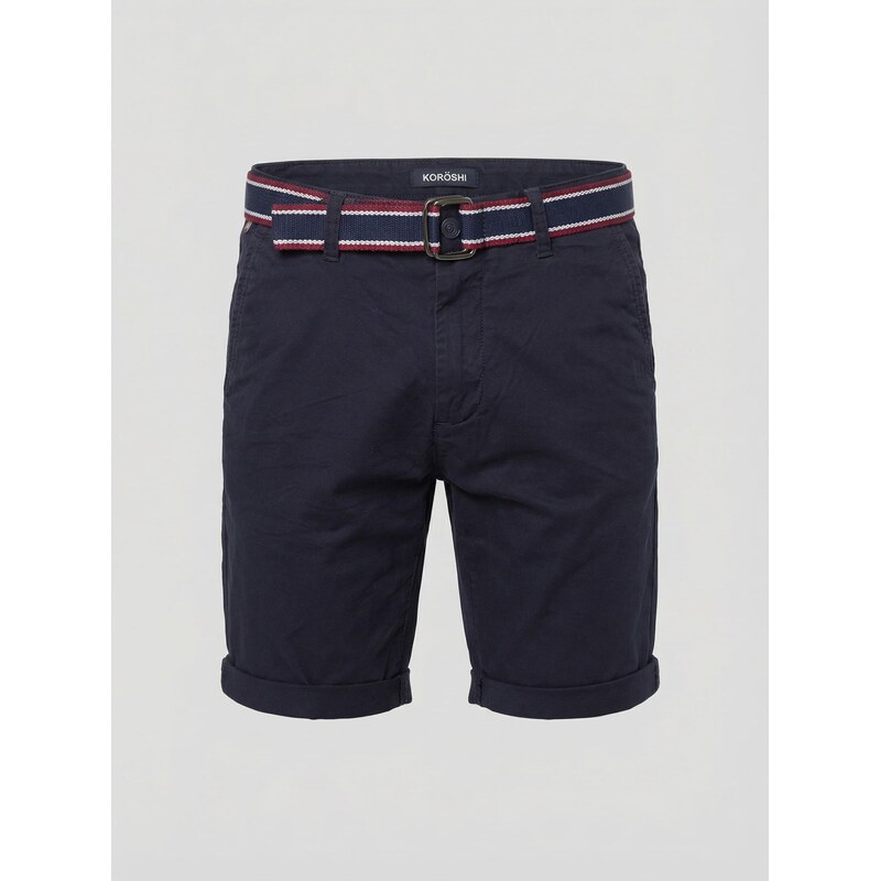 KOROSHI Chino nohavice námornícka modrá 68548418