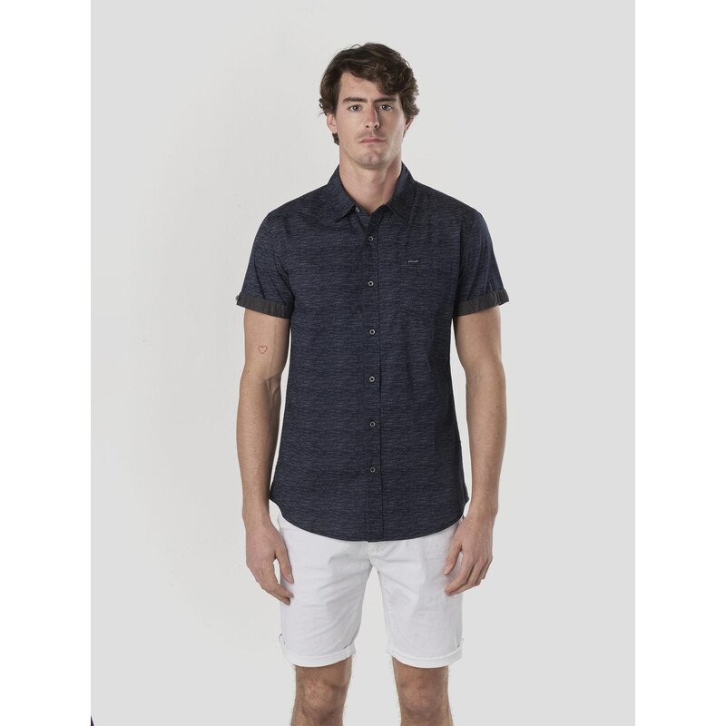 KOROSHI Košeľa námornícka modrá / sivá 68548431