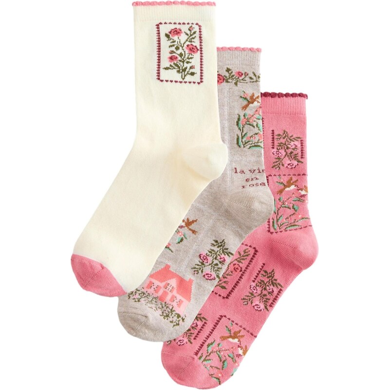 Next Ponožky krémová / tmelová / pitaya 68548475