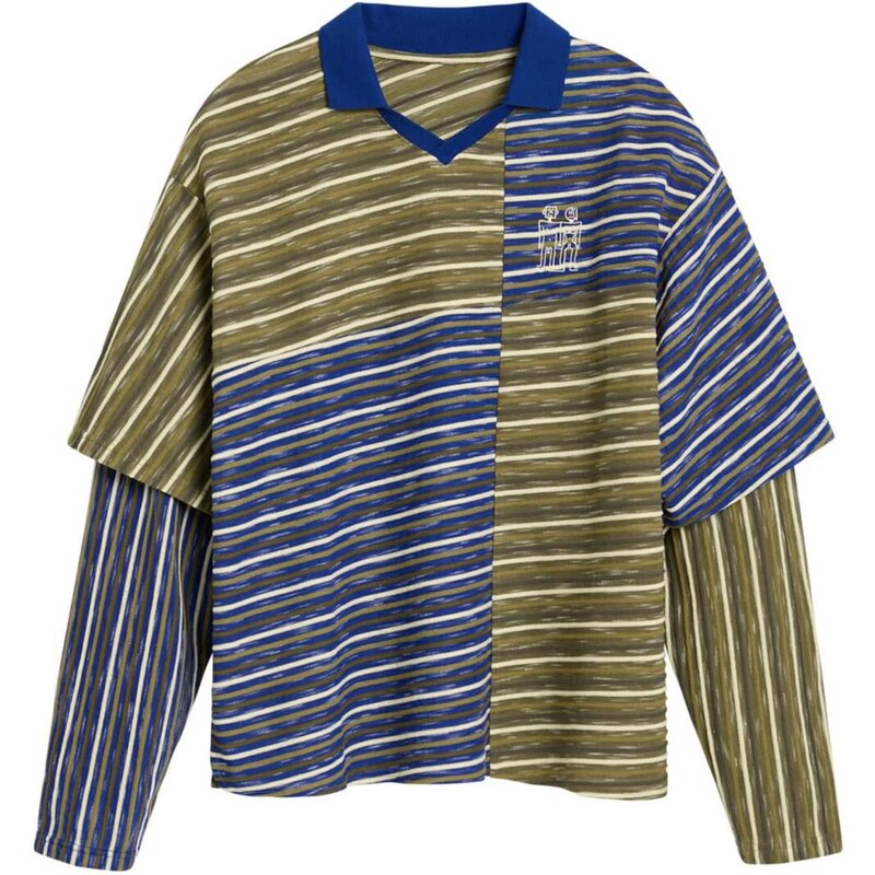 Desigual Tričko hnedá / zelená / biela 68548662