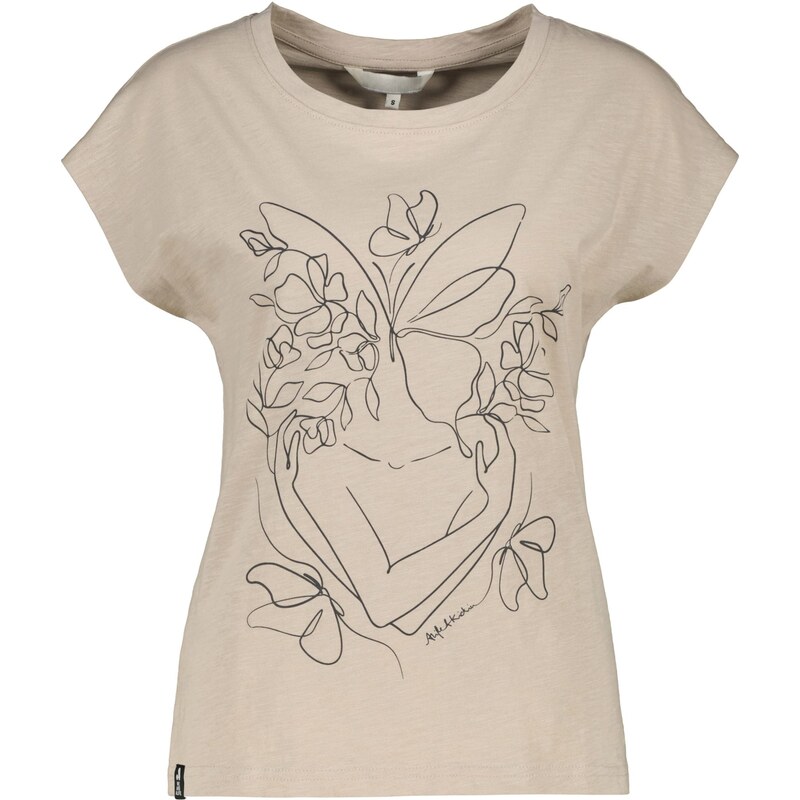 alife & kickin Tričko SigridAK P tmavobéžová / čierna 68548780
