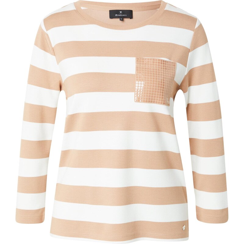 monari Tričko svetlohnedá / biela 68549093