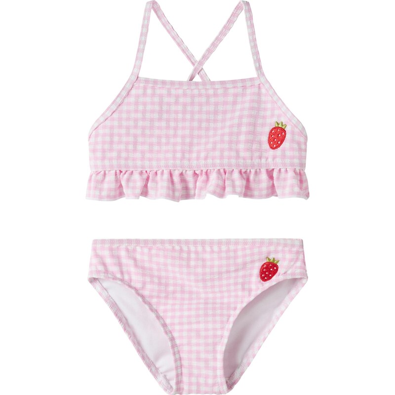 NAME IT Bikiny NMFZammer ružová / červená / biela 68581959