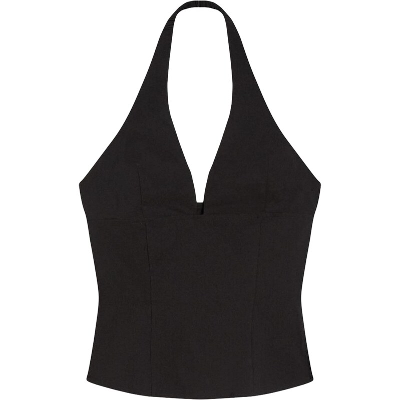 Bershka Top čierna 68548972
